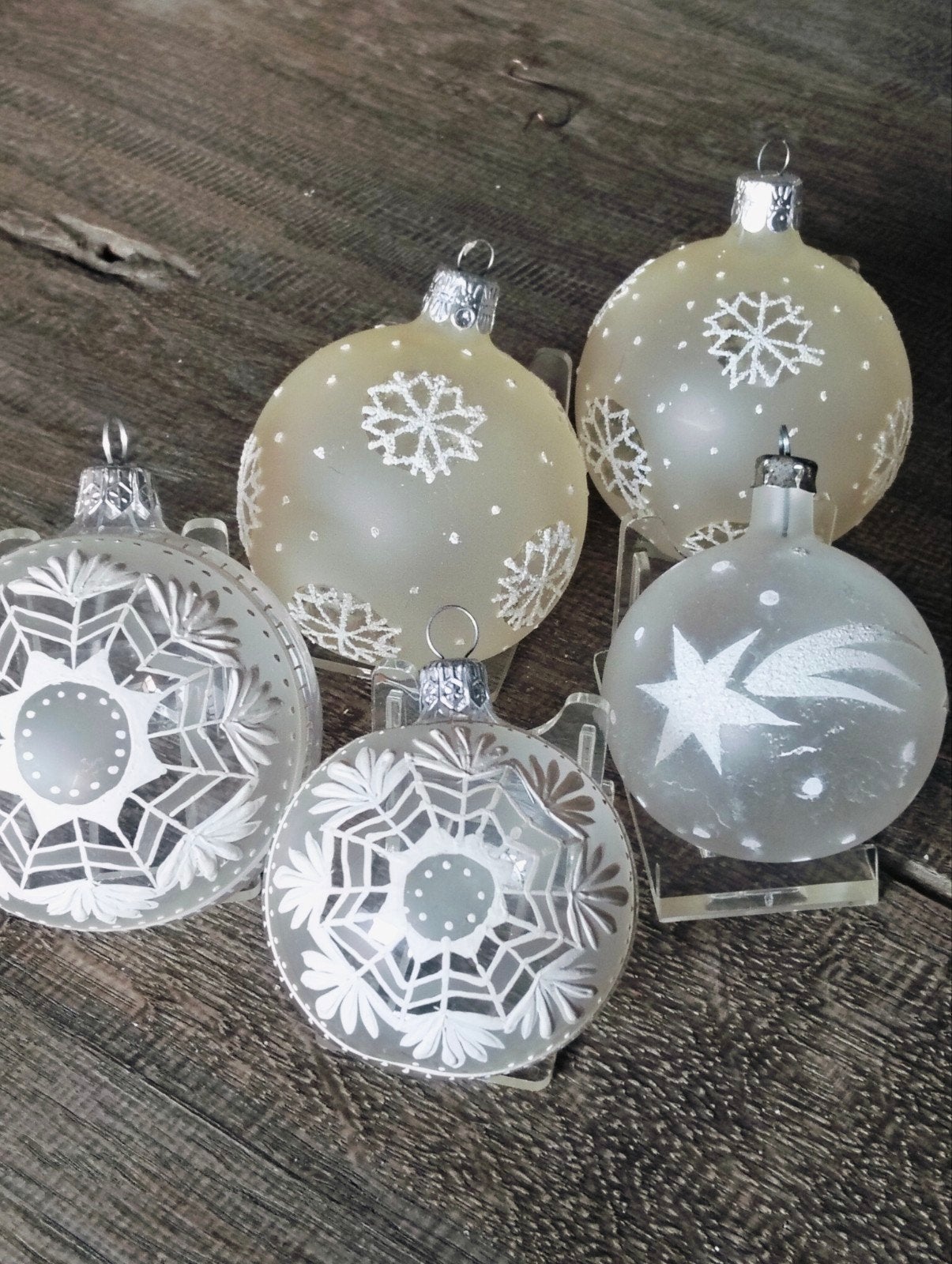 vintage kerstversiering glazen kerstballen, Diversen, Kerst, Ophalen of Verzenden, Gebruikt