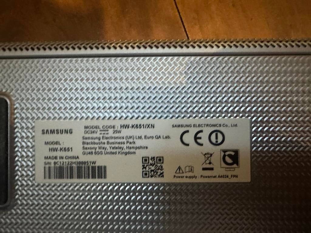 Samsung HW-K651 Soundbar met draadloze subwoofer, Audio, Tv en Foto, Soundbars, Ophalen, Bluetooth, Zo goed als nieuw