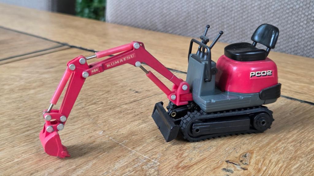 1:21 Komatsu PC 02 model graafmachine Shinsei, Verzenden, Gebruikt, Tractor of Landbouw