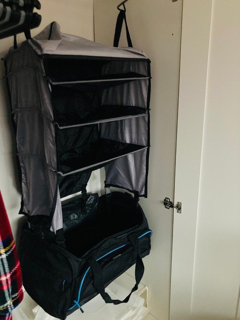 Reis organizer tas met ophangvak hangkast systeem travel bag, 30 cm of meer, Zwart, Nieuw, Ophalen of Verzenden