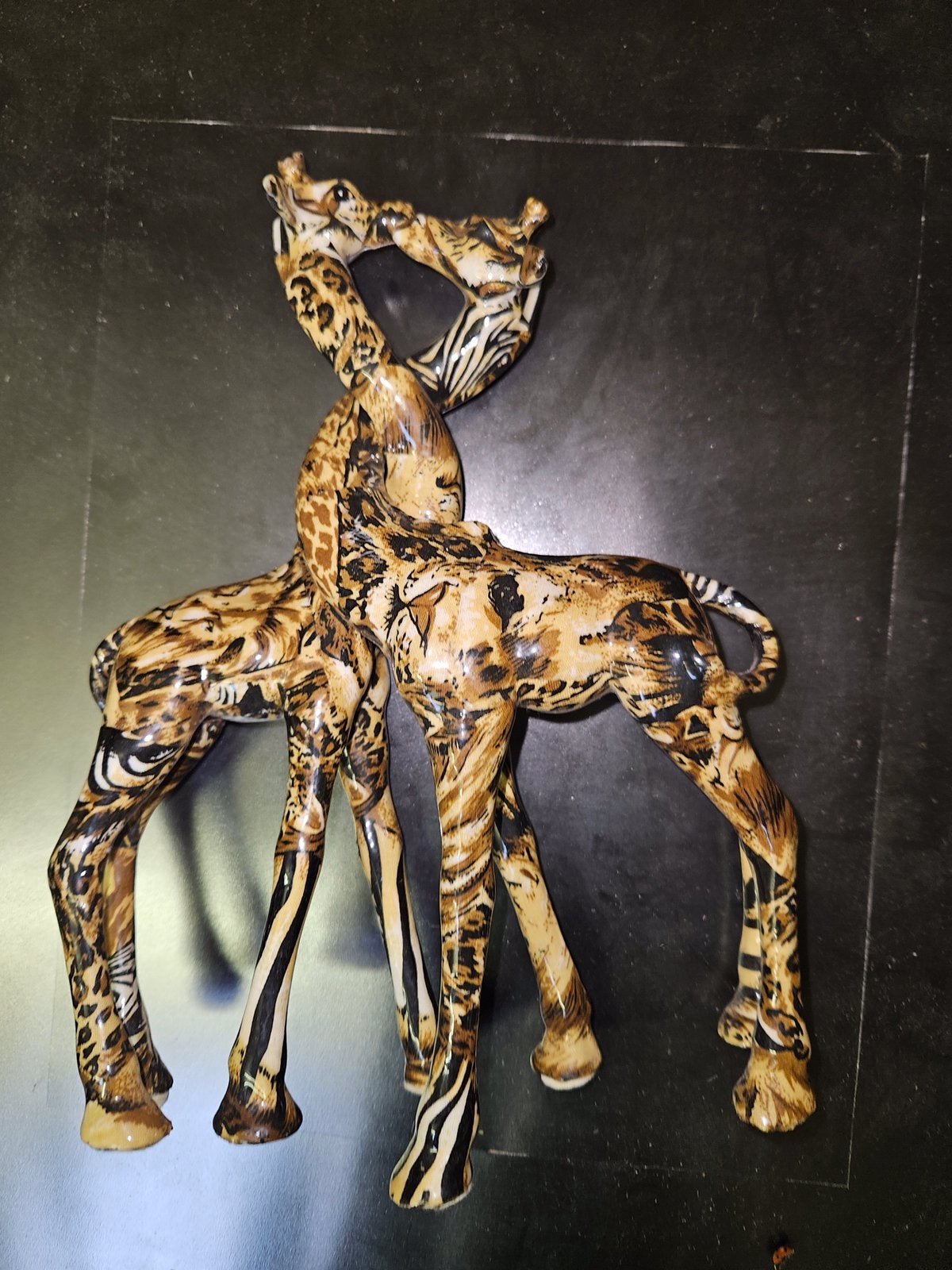 Kussende giraffen beeldjes, Ophalen of Verzenden, Zo goed als nieuw, Overige materialen