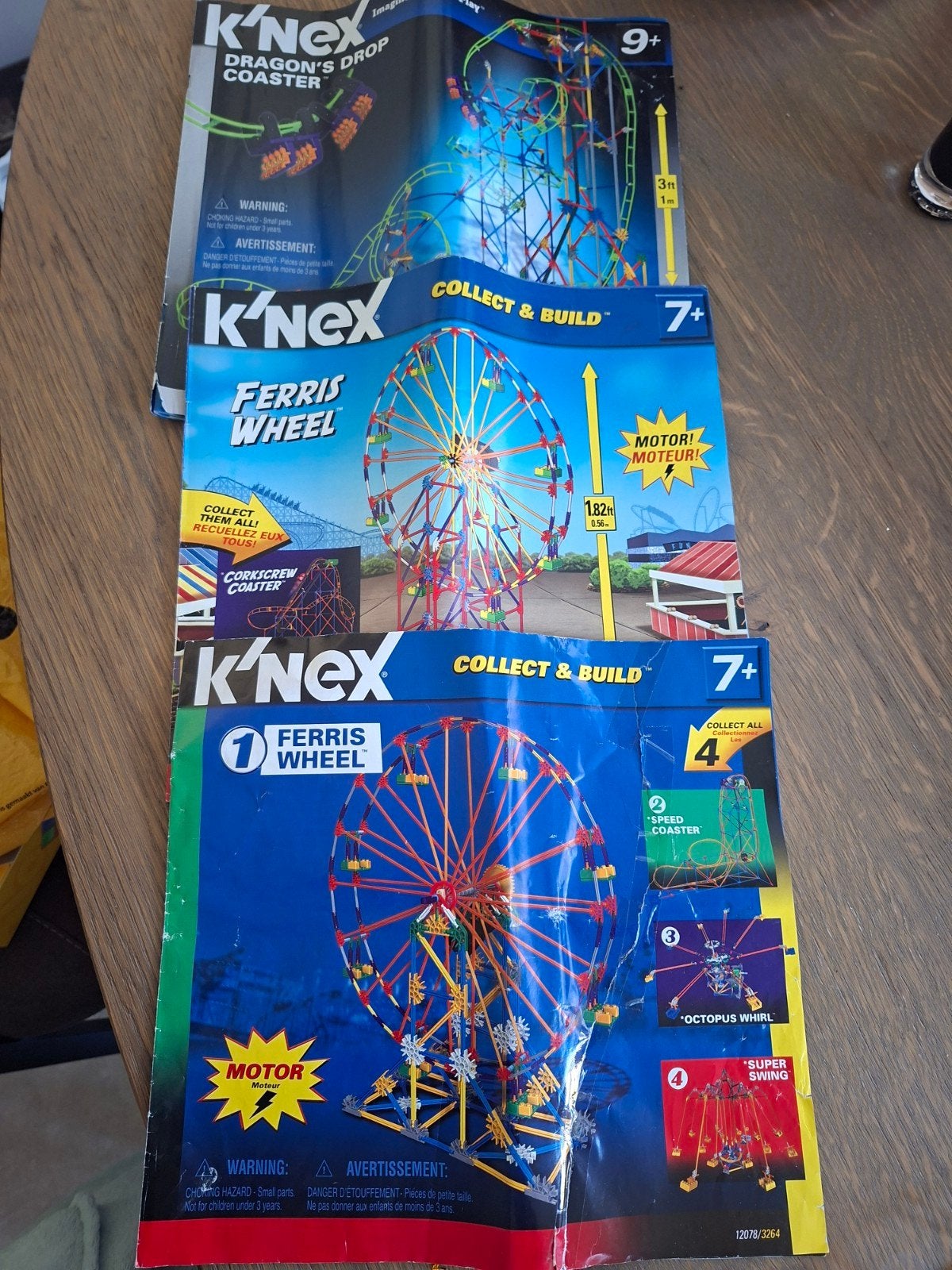 K'nex Handleidingen: Dragon's Drop Coaster & Reuzenrad, Ophalen of Verzenden, Gebruikt, K'nex