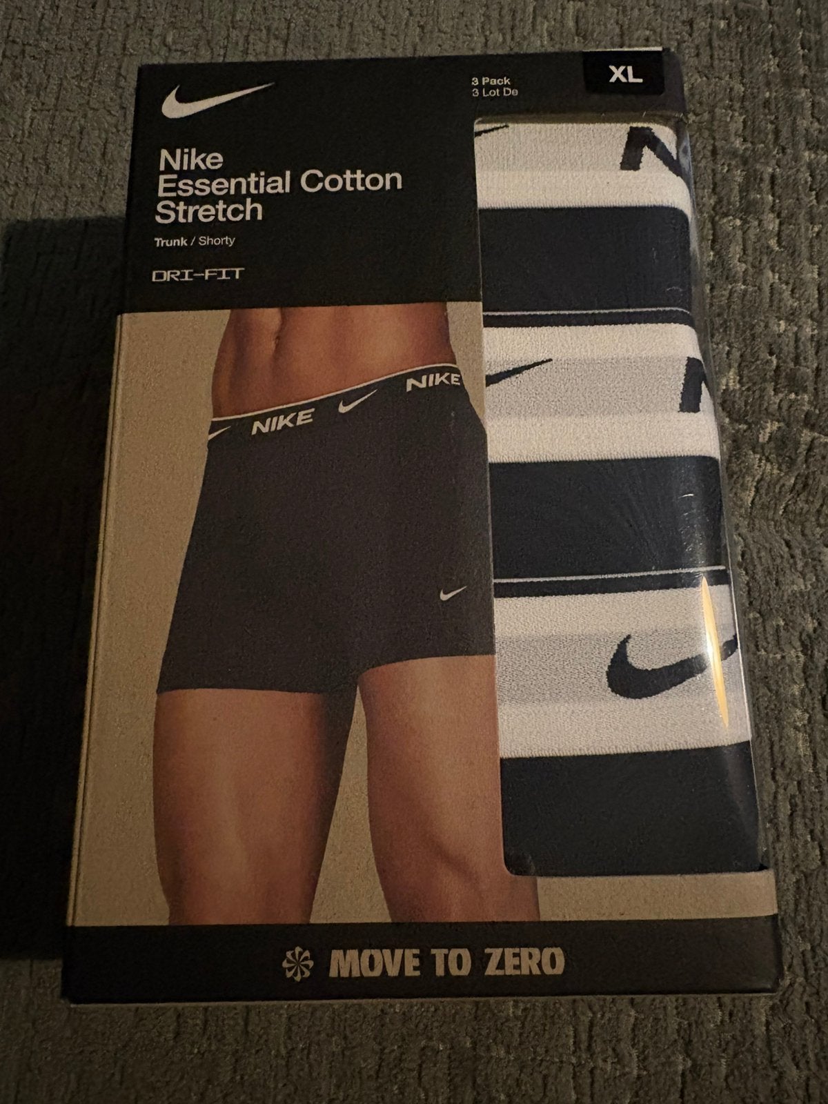 Nieuw - Set van 3 boxers, Dri-fit, zwart, maat XL, Ophalen of Verzenden, Zwart, Boxer