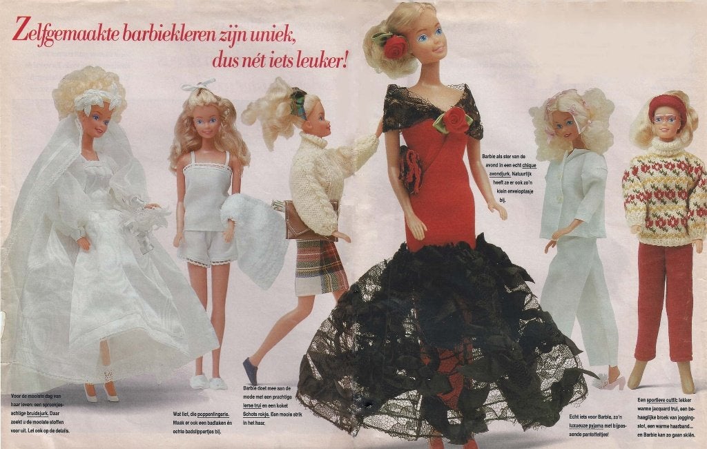 Barbie patronen: bruidsjurk met sluier, lingerie, jurk etc., Ophalen of Verzenden, Zo goed als nieuw, Kind, Overige merken