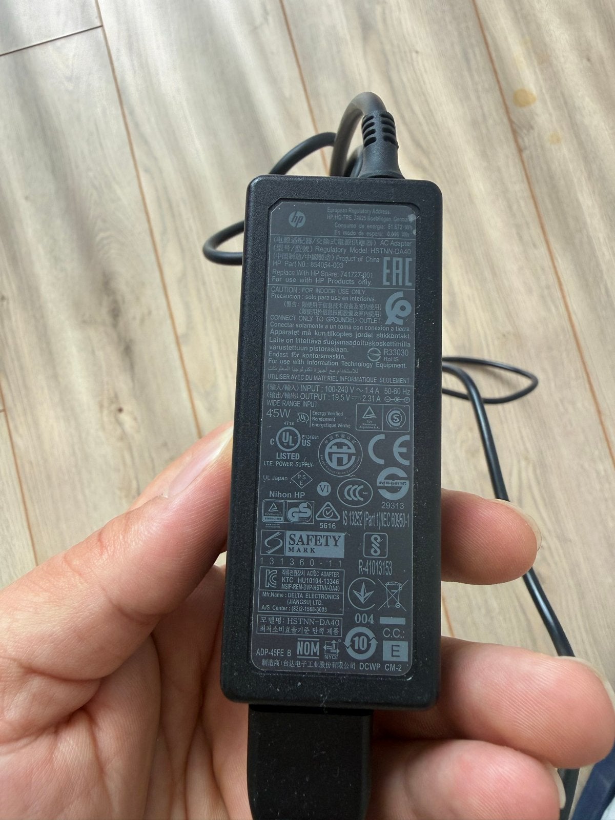 HP Laptop Oplader 45W - Origineel en Zo Goed als Nieuw, Computers en Software, Laptop-opladers, Ophalen of Verzenden, Zo goed als nieuw