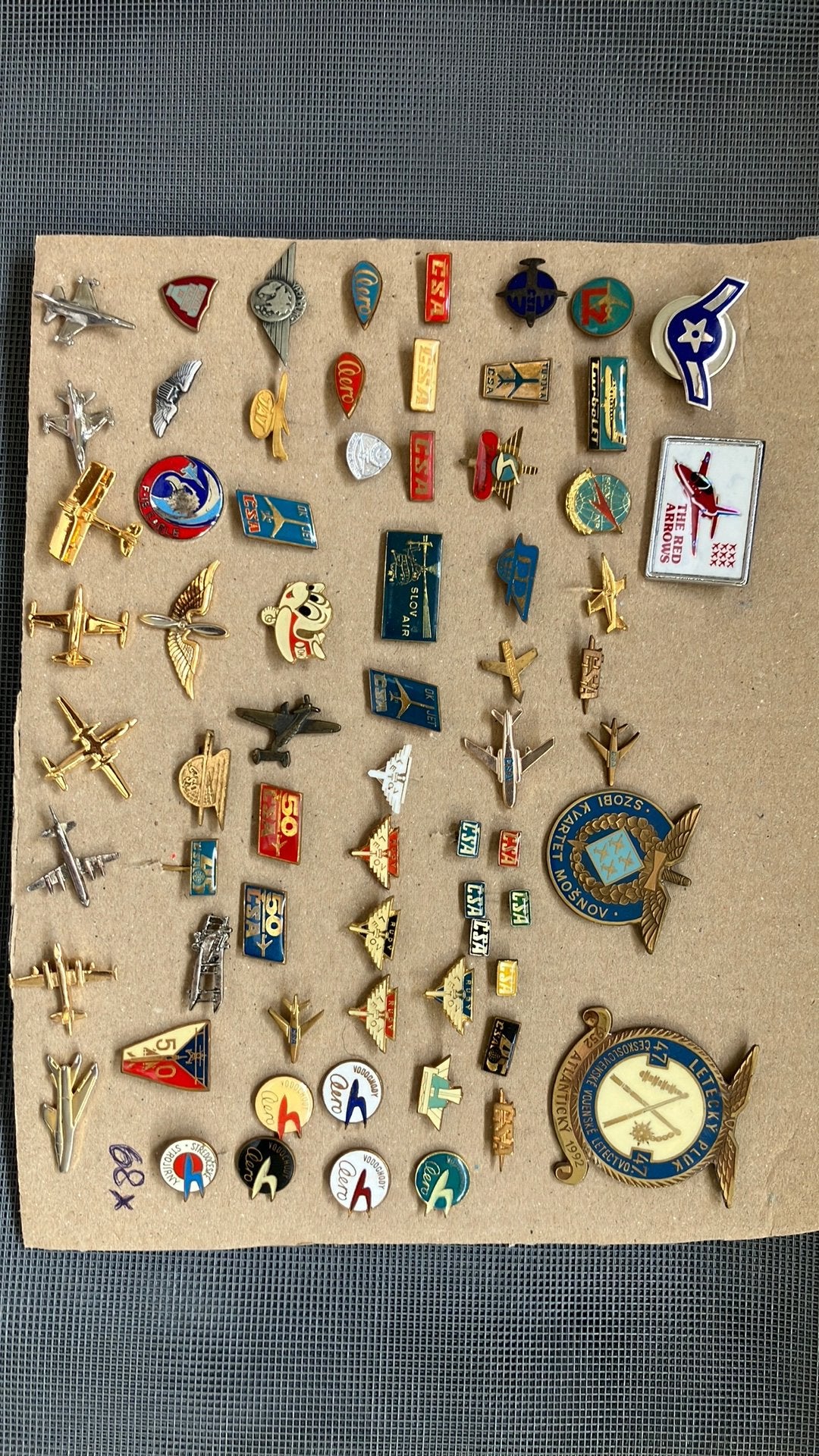 Speldjes, pins, C.S.A. Tsjechische luchtvaartmaatschappij, Verzenden, Gebruikt, Transport, Speldje of Pin