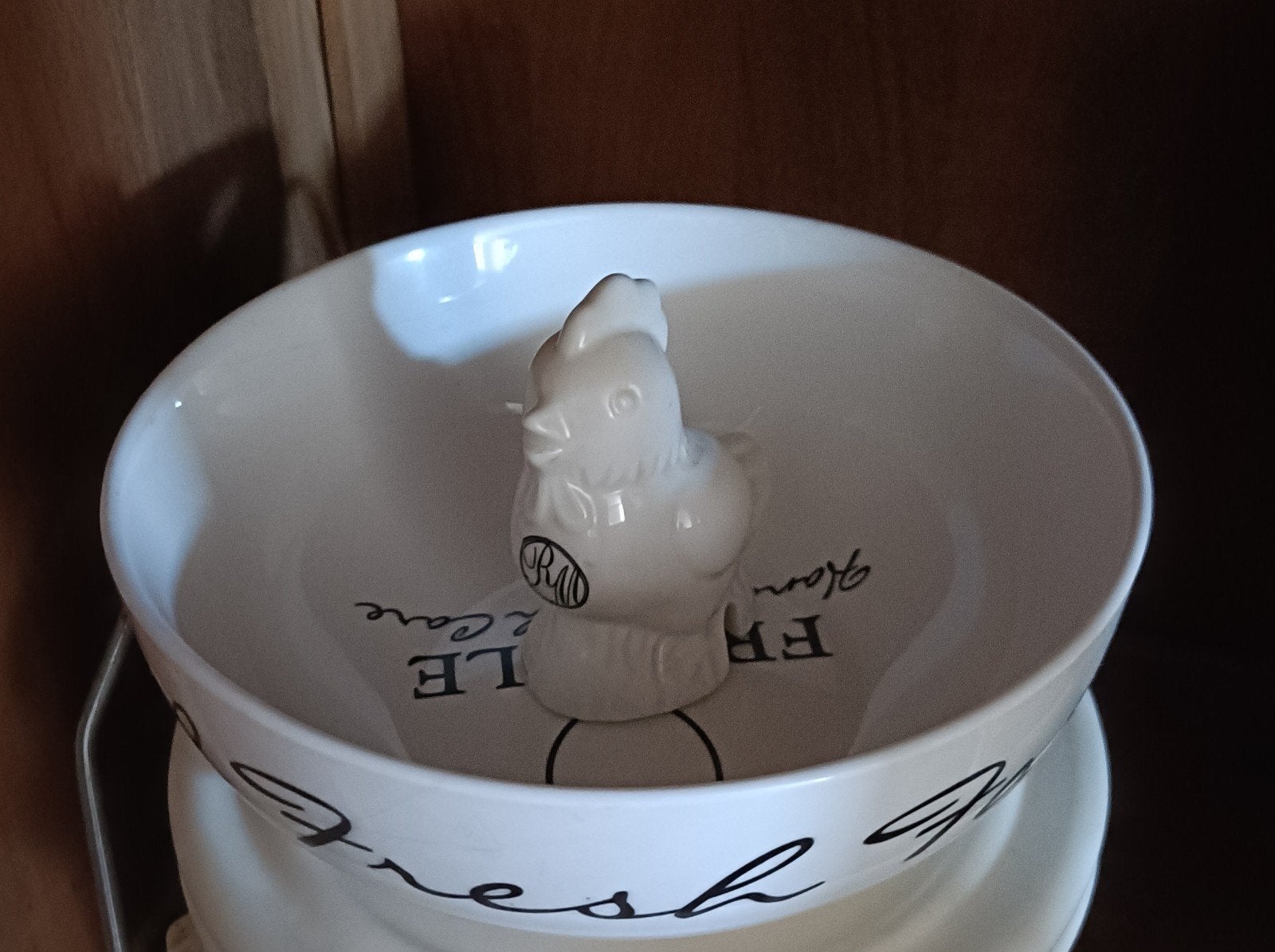 RM Witte Eierschaal met Kippie Beeldje, Ophalen