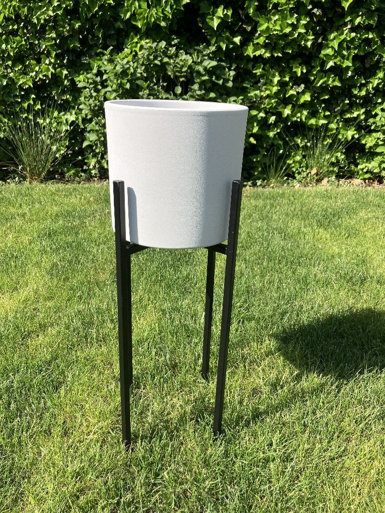 MICA decoratie pot met metalen standaard, Ophalen of Verzenden, Zo goed als nieuw, Overige kleuren, Overige materialen