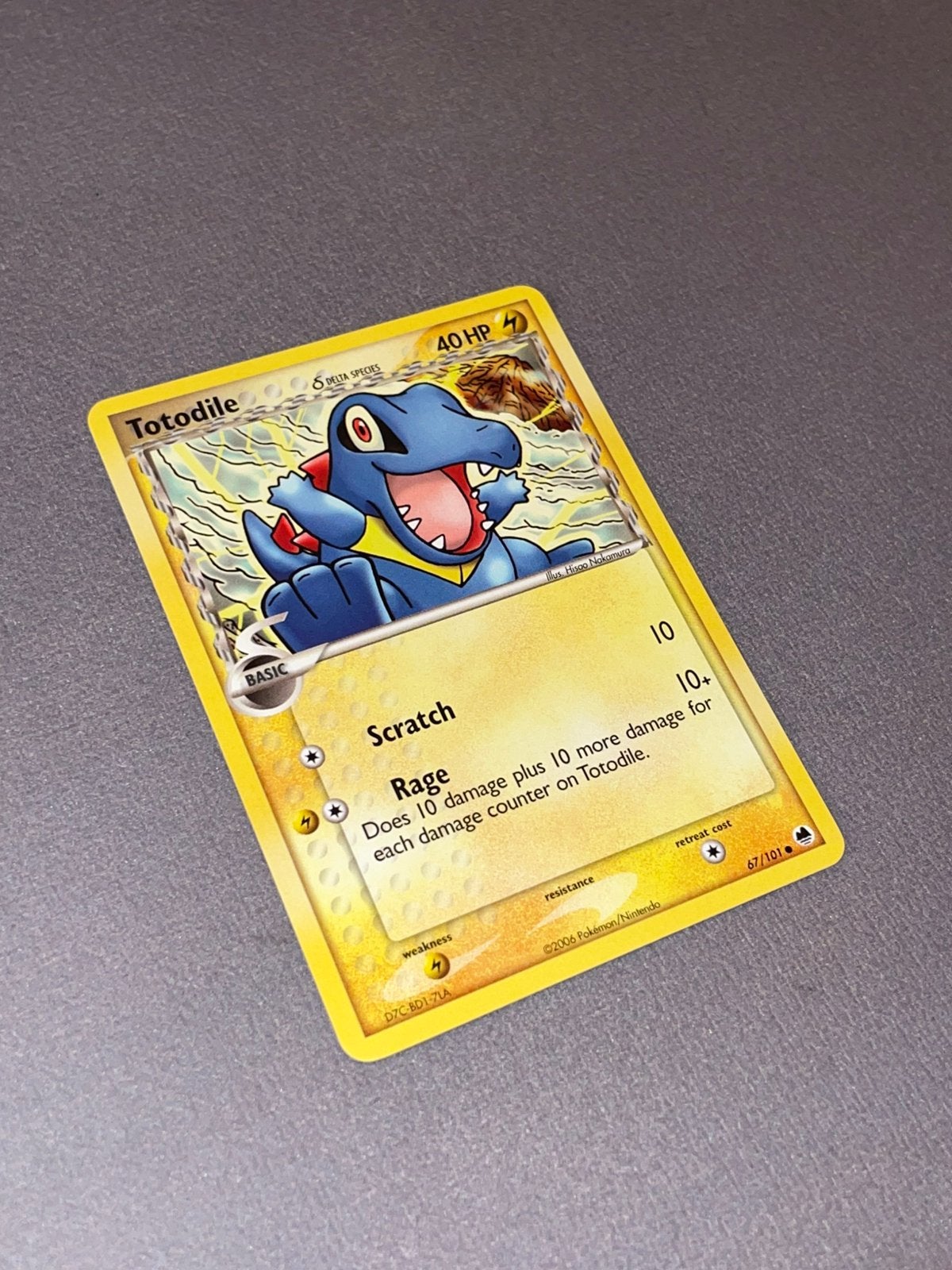 Pokemon - Totodile Delta Species 67/101 2006, Hobby en Vrije tijd, Ophalen of Verzenden, Zo goed als nieuw