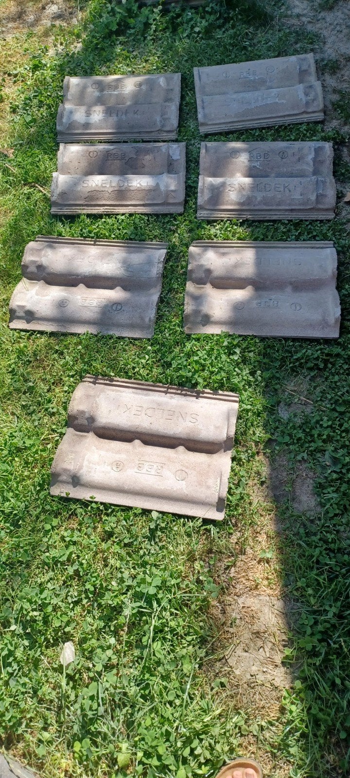 Sneldek dakpannen 7 stuks- Gebruikt, Ophalen, Gebruikt, Steen of Klei, 15 m² of meer
