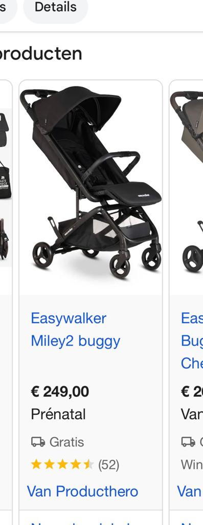 Easywalker buggy, Kinderen en Baby's, Kinderwagens en Combinaties, Ophalen, Zo goed als nieuw, Overige merken