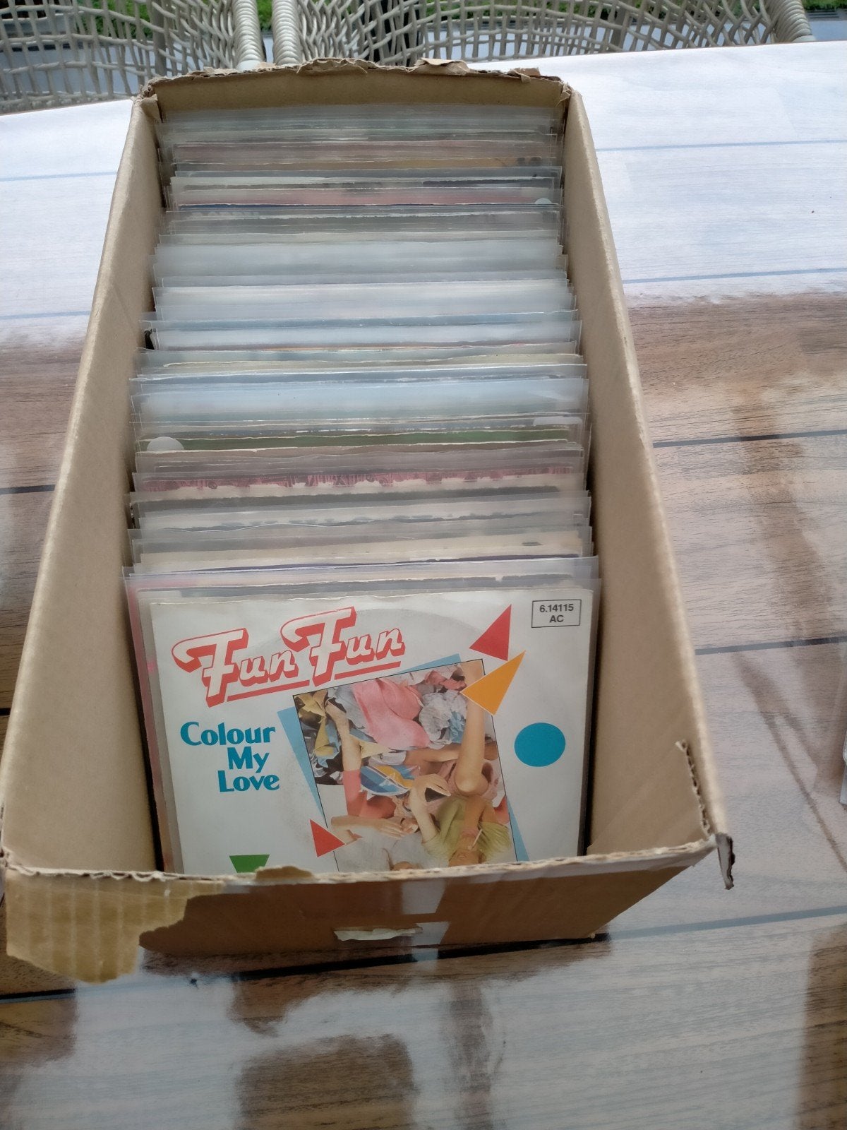 Doos singels, jaren 80, Ophalen, Gebruikt, 7 inch, Pop
