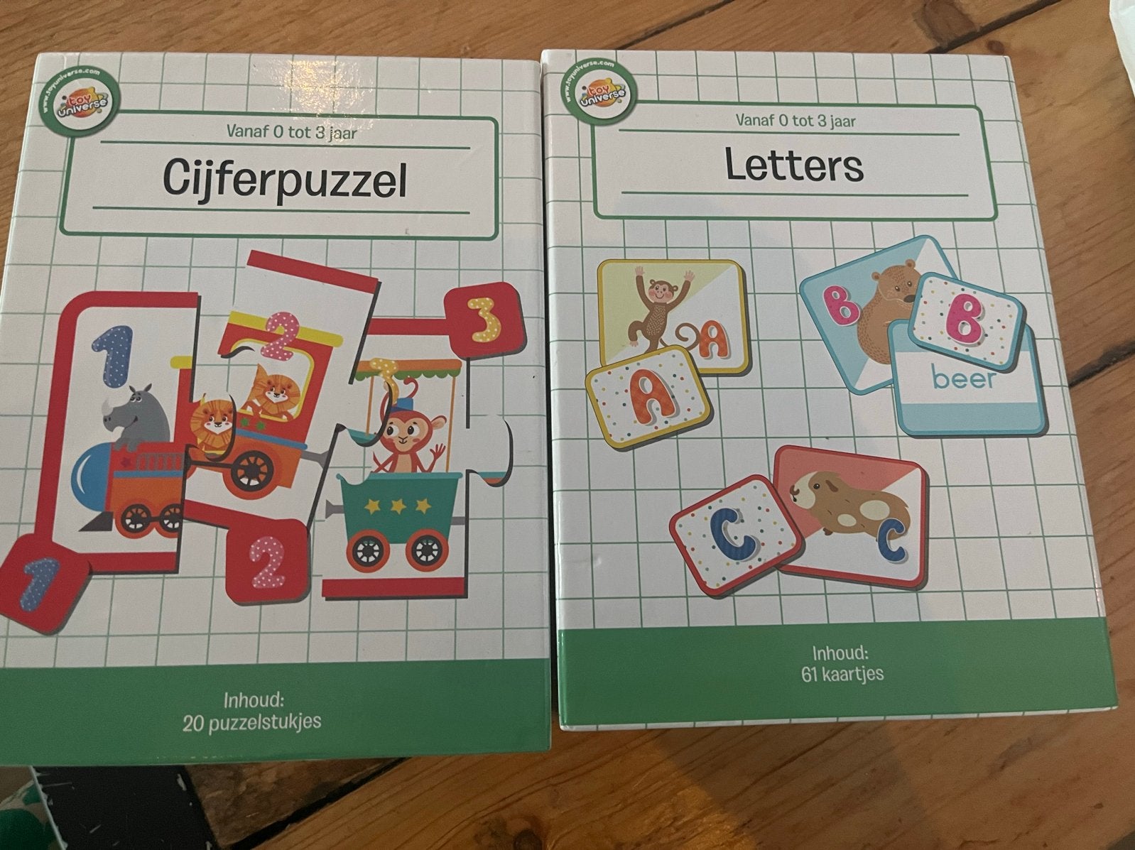 Cijferpuzzel en Letterpuzzel voor Kinderen (0-3 jaar), Ophalen of Verzenden, Gebruikt, Puzzelen