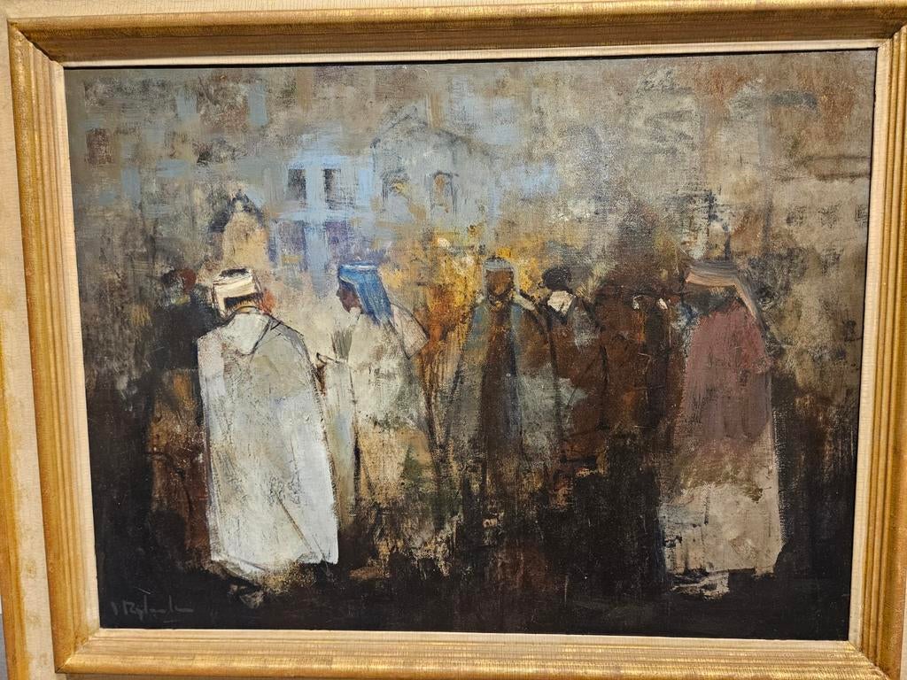 Schilderij Jan Rijlaarsdam "Marrakech" ,goud lijst P.Gehring, Ophalen