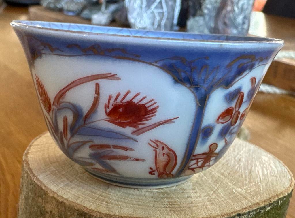 Antieke Japanse Imari porseleinen kom, handgeschilderd, Ophalen of Verzenden