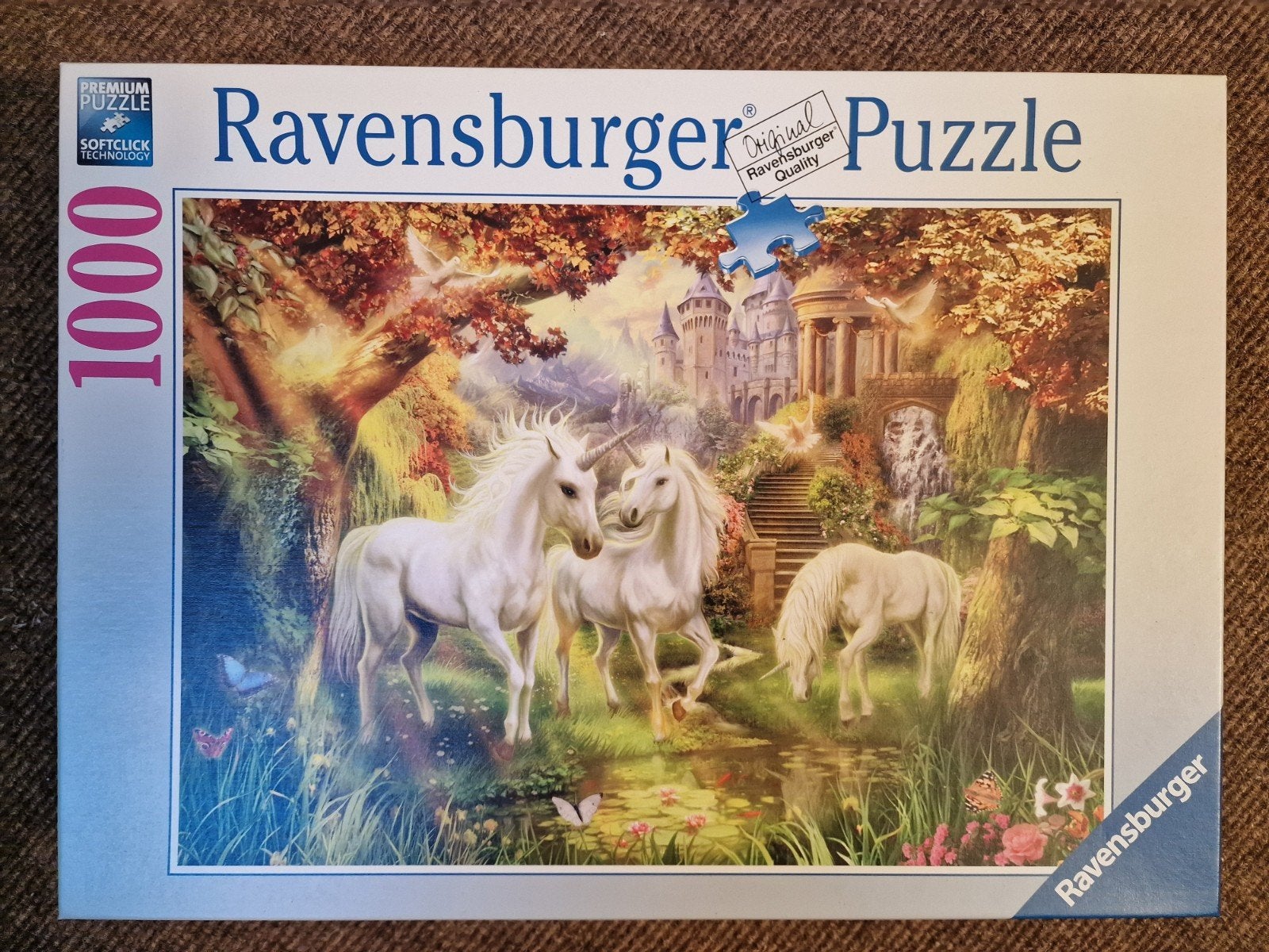 Ravensburger Legpuzzel Eenhoorns 1000 stukjes, Ophalen of Verzenden, 500 t/m 1500 stukjes, Gebruikt, Legpuzzel