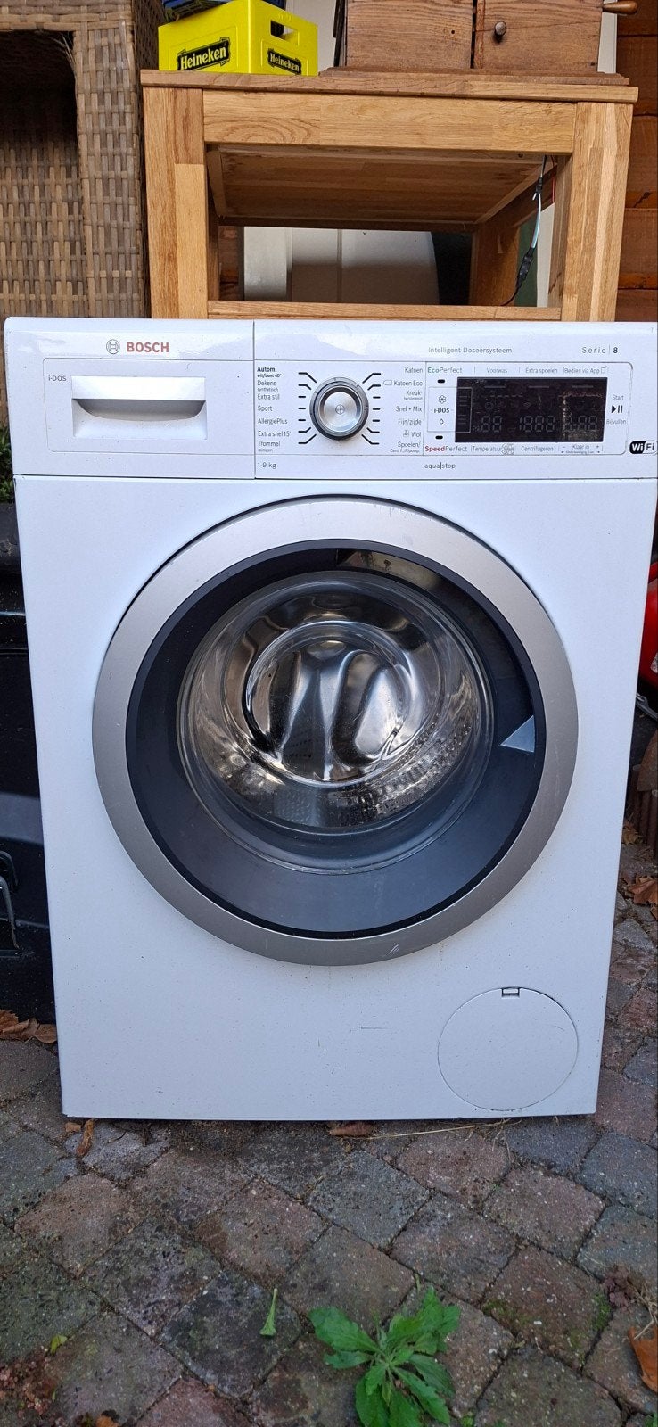 Bosch Serie 8 Wasmachine - 9 kg - Intelligent Doseersysteem, Witgoed en Apparatuur, Ophalen, Gebruikt, 8 tot 10 kg, Voorlader