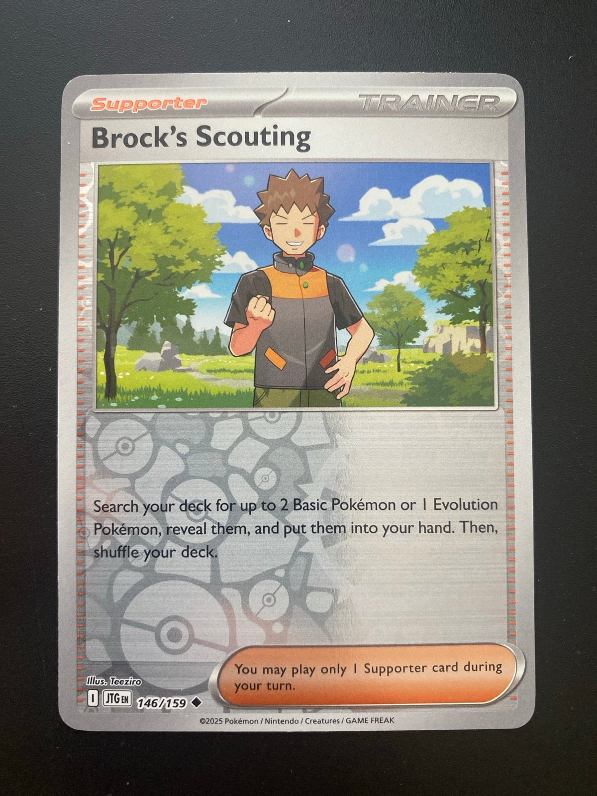 Brock's Scouting 146/159 Reverse Holo Journey Together, Ophalen of Verzenden, Zo goed als nieuw, Losse kaart, Foil