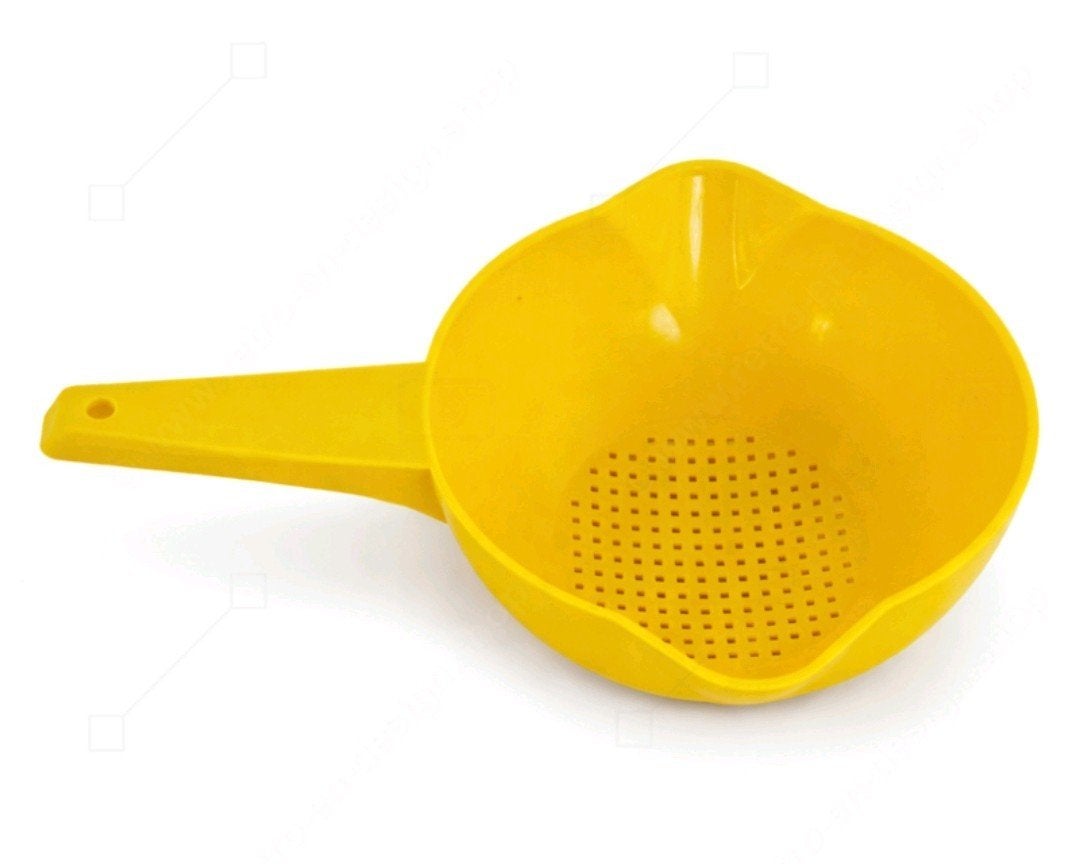 Vintage Tupperware vergiet geel, Gebruikt, Geel, Overige typen, Ophalen of Verzenden