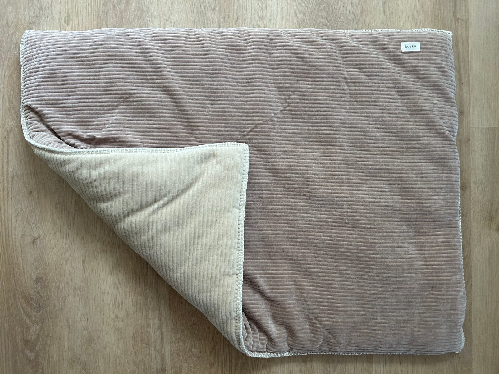 Boxkleed Koeka 75x95cm beige-taupe, Kinderen en Baby's, Boxen, Ophalen, Zo goed als nieuw, Boxkleed