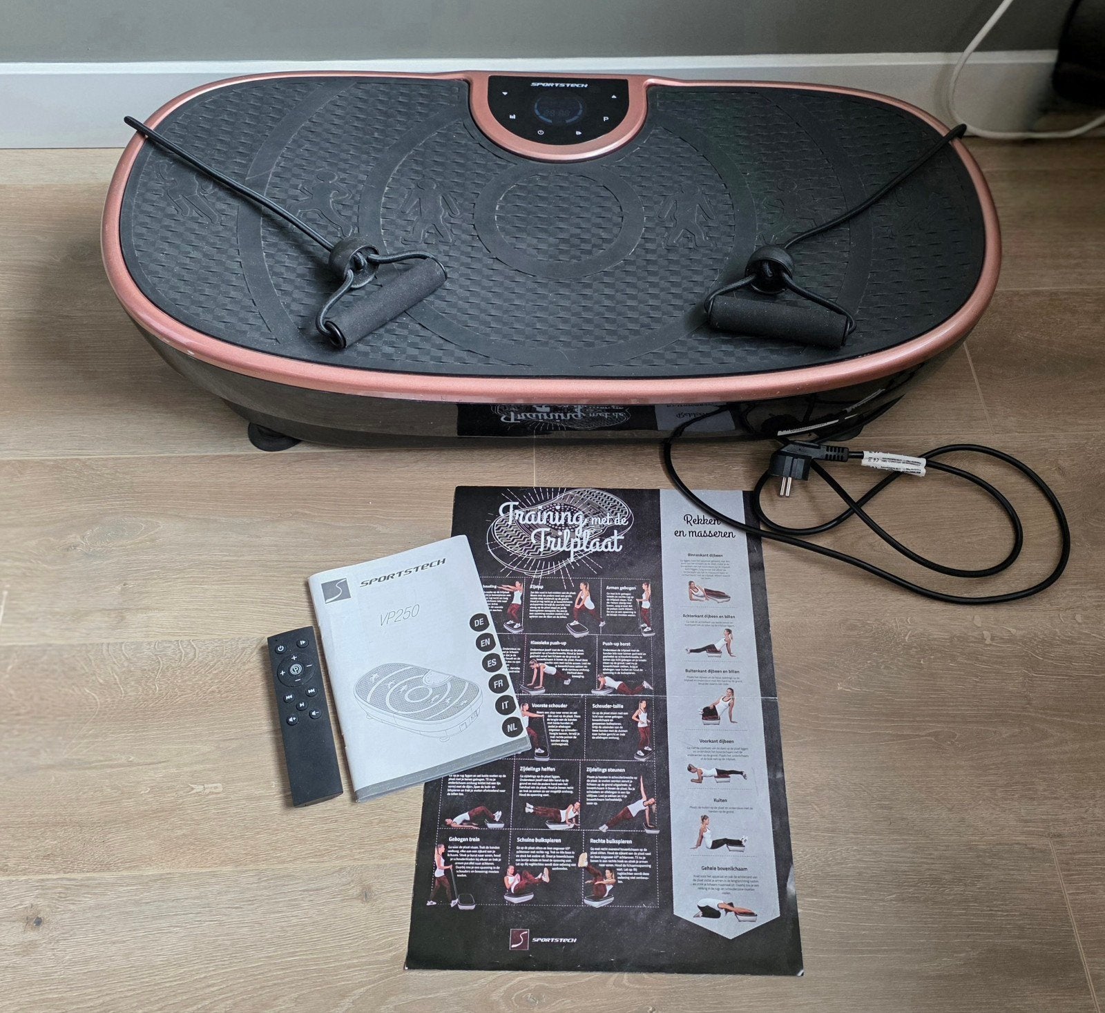 Sportstech VP250 trilplaat /fitnessapparaat rosékleur
+ weer, Sport en Fitness, Fitnessapparatuur, Ophalen, Gebruikt, Trilplaat