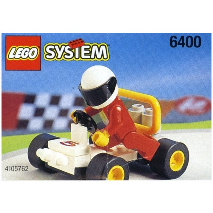 Lego System 6400 Go-Kart - Vintage set met missende onderdel, Gebruikt, Overige thema's, Lego, Ophalen of Verzenden