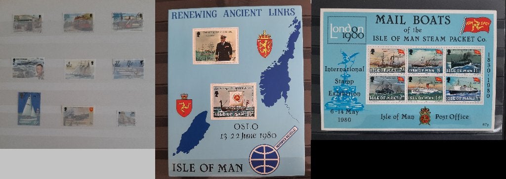 Isle Of Man 9 Postzegels Gest en 2 Postzegelvellen Postfris, Ophalen, Postfris
