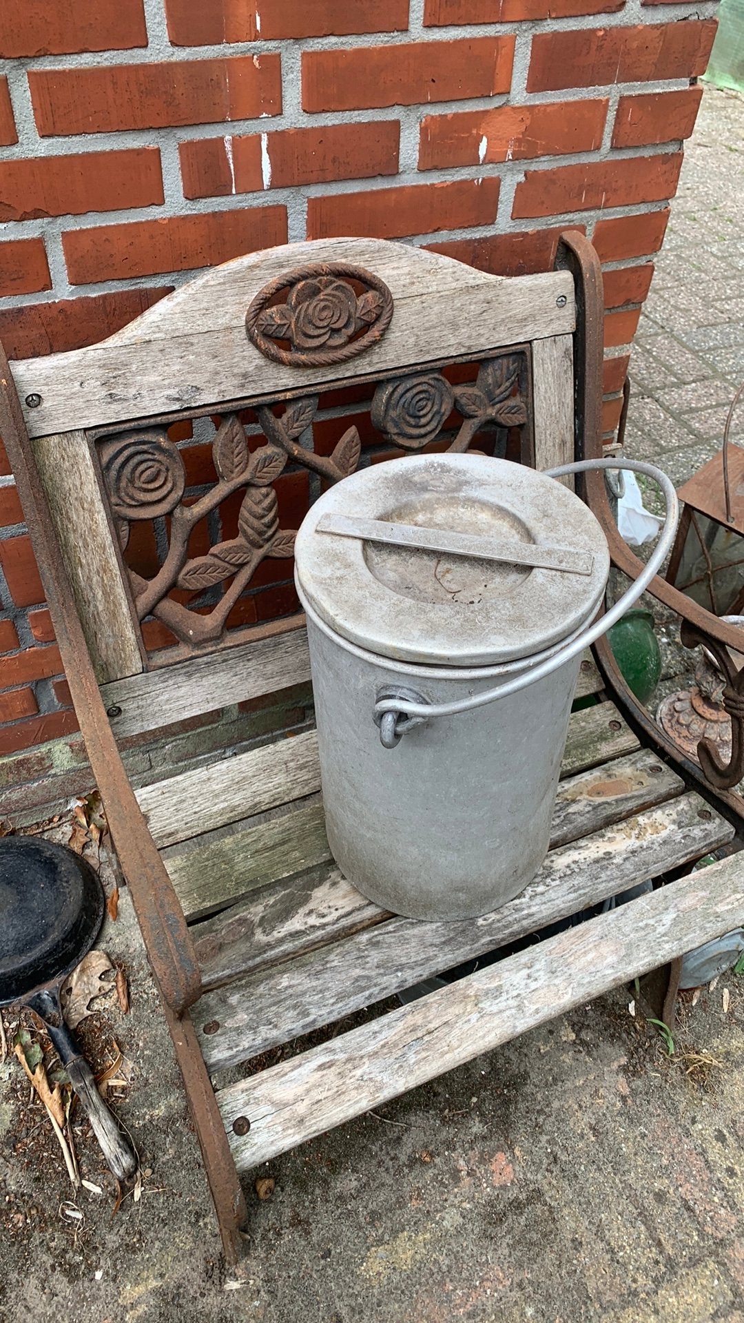Melkbussen aluminium, Tuin en Terras, Tuinwanddecoratie, Ophalen, Zo goed als nieuw