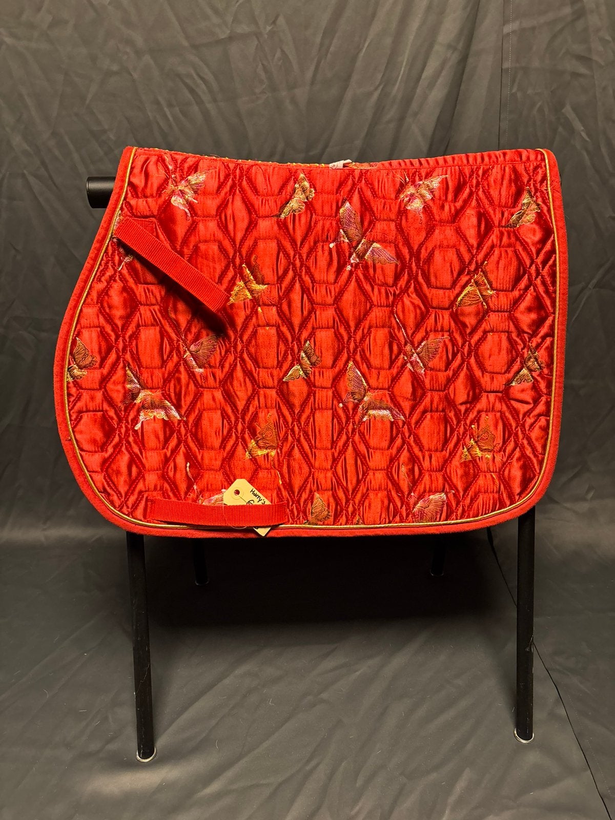 Dekje Harry’s Horse rood met vlinders, Dieren en Toebehoren, Cob (M), Rood, Zadeldekje, Ophalen of Verzenden