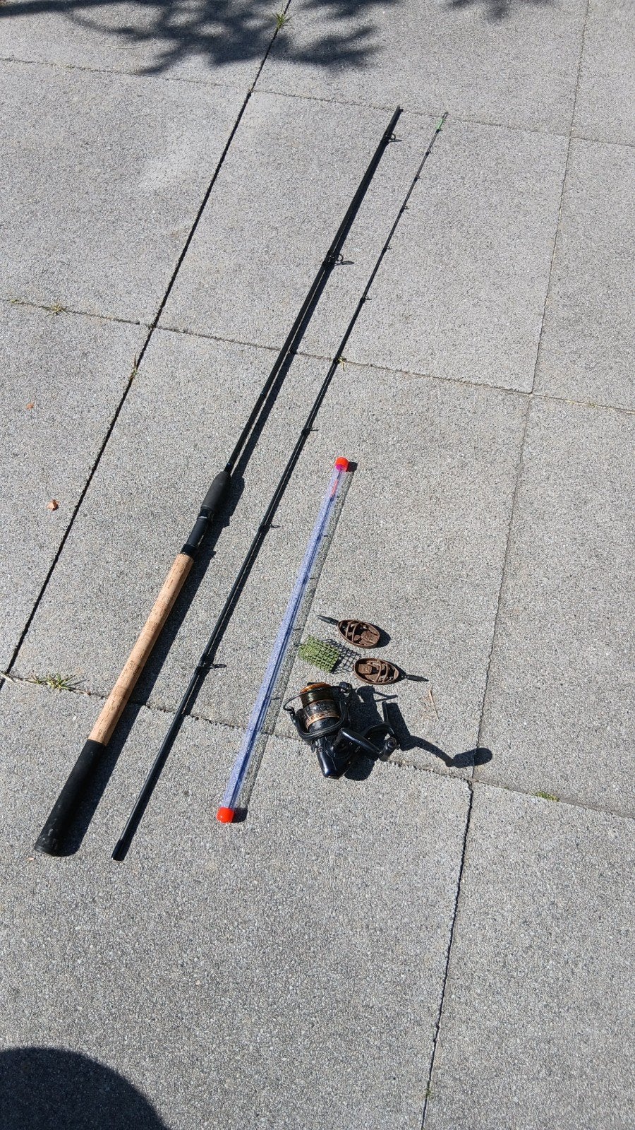 Sonik SKS Feeder Hengel 2.74m met Molen en Feeders, Ophalen of Verzenden, Gebruikt, Complete hengel