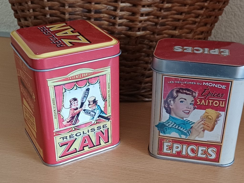Franse decoratieve blikjes., Ophalen of Verzenden, Zo goed als nieuw, Overige