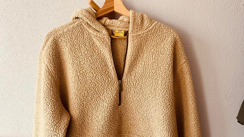 Möberg teddy trui met capuchon, Kleding | Dames, Ophalen of Verzenden, Gedragen, Maat 38/40 (M), Beige