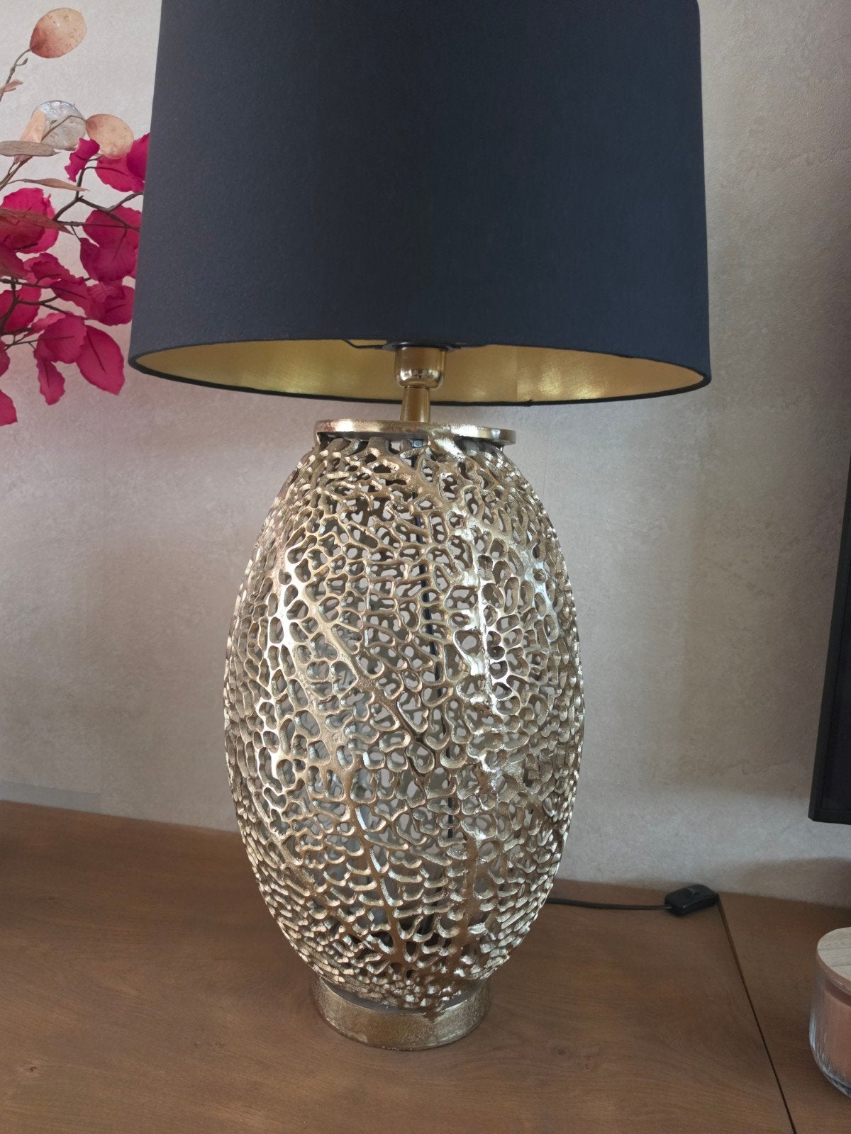 gouden tafellamp Light & Living Sinula, Huis en Inrichting, Lampen | Tafellampen, Goud, Ophalen, Zo goed als nieuw, E27 (groot)