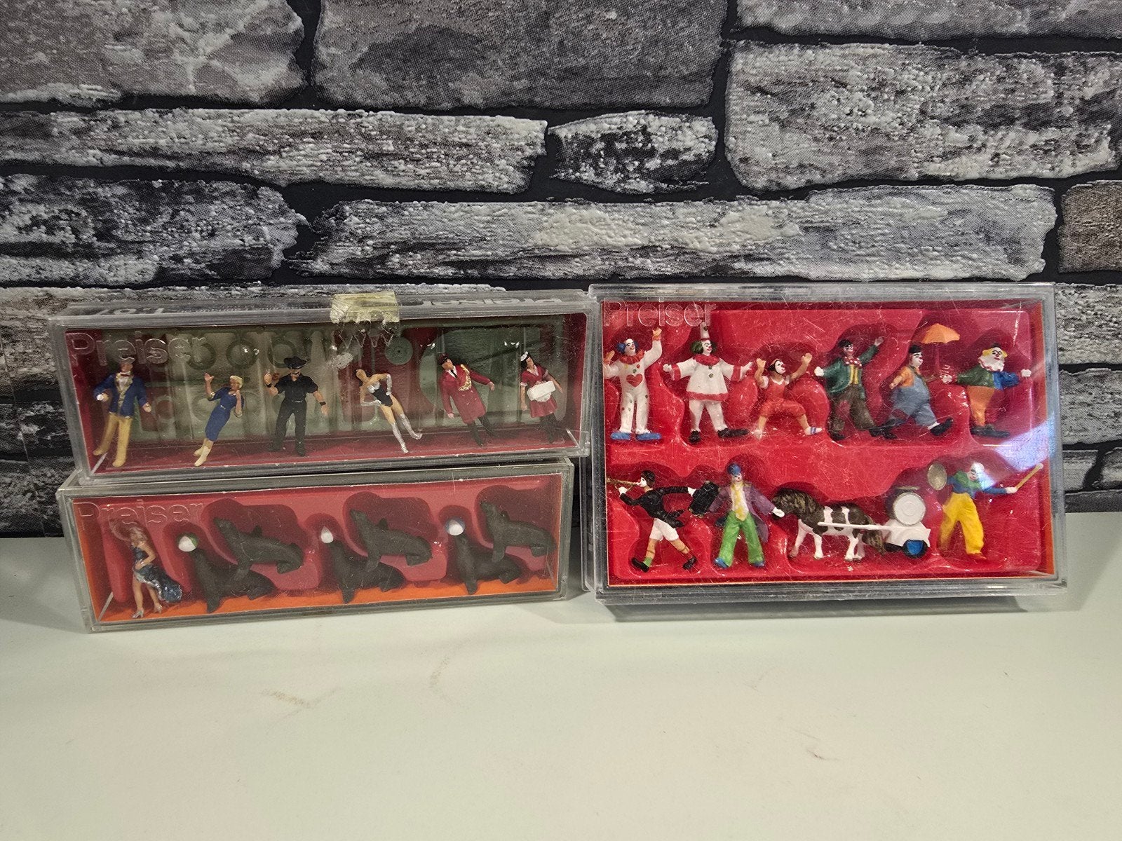 preiser circusfiguren clowns acrobaten dieren HO 1:87, Ophalen of Verzenden, Nieuw, Overige typen, Overige merken