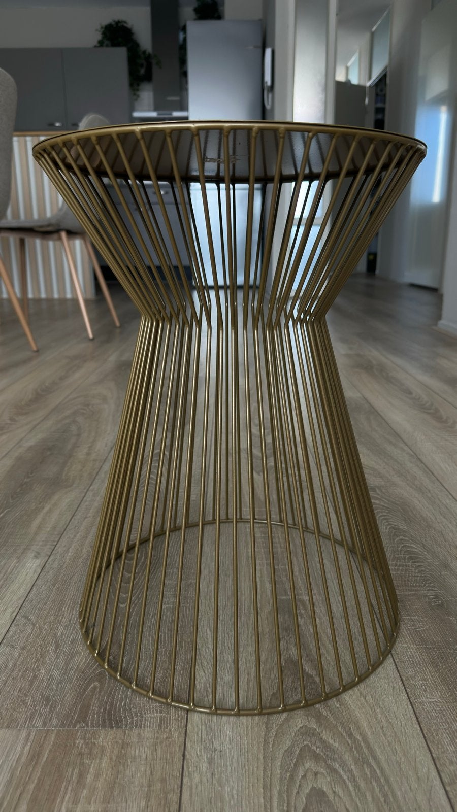 Gouden bijzettafel van H&M Home 35х35х46, Ophalen, Minder dan 45 cm, Minder dan 55 cm, Metaal of Aluminium