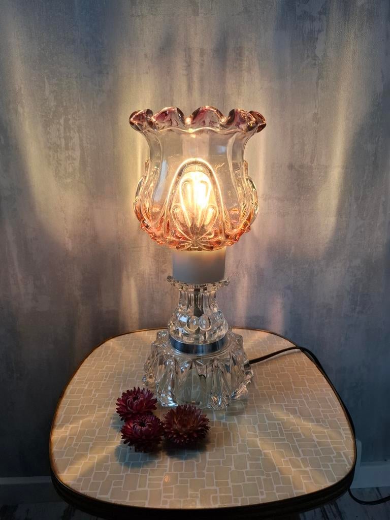 Vintage Zweedse tafellamp, Bohemian, Ophalen of Verzenden