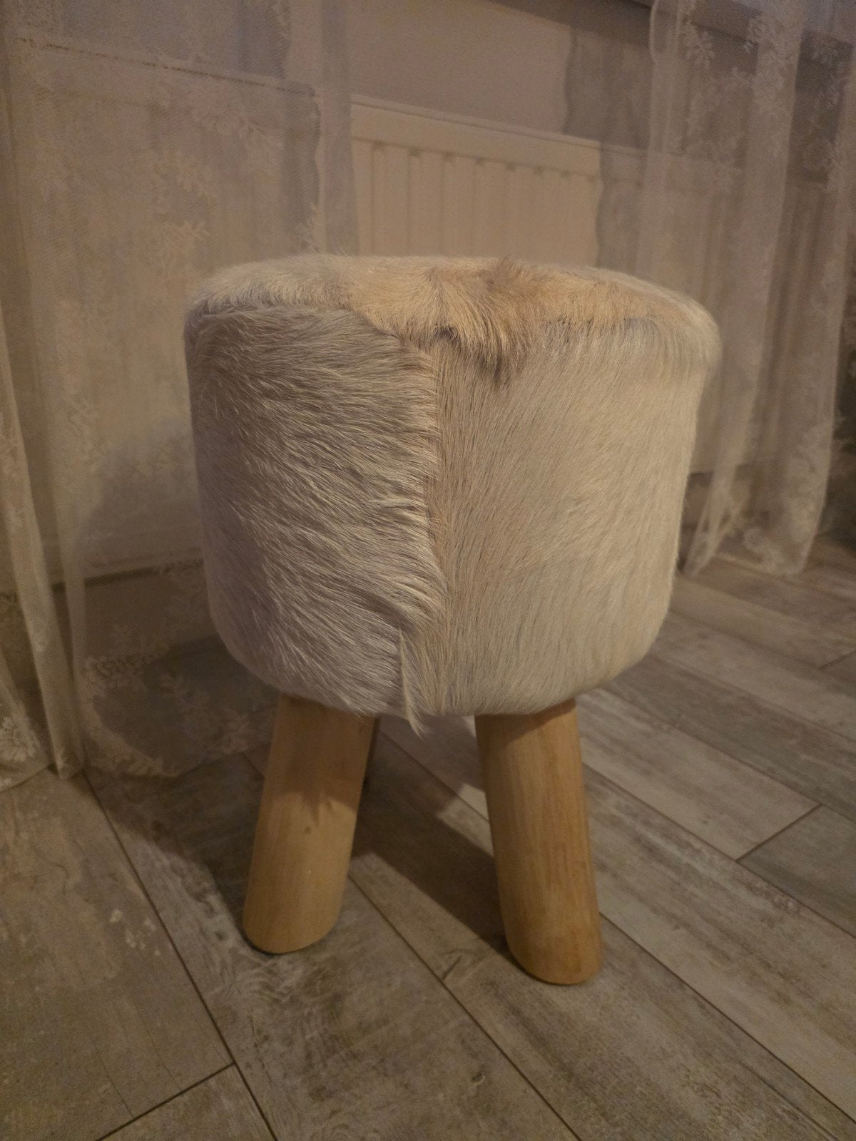 krukje van geitenvacht, Ophalen of Verzenden, Zo goed als nieuw, Hout
