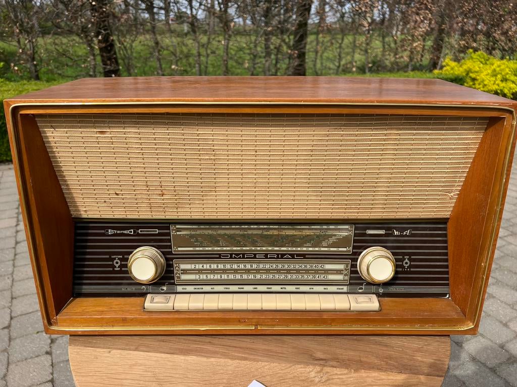 Imperial 612T stereo radio 12 druktoetsen !, Antiek en Kunst, Antiek | Tv's en Audio, Ophalen