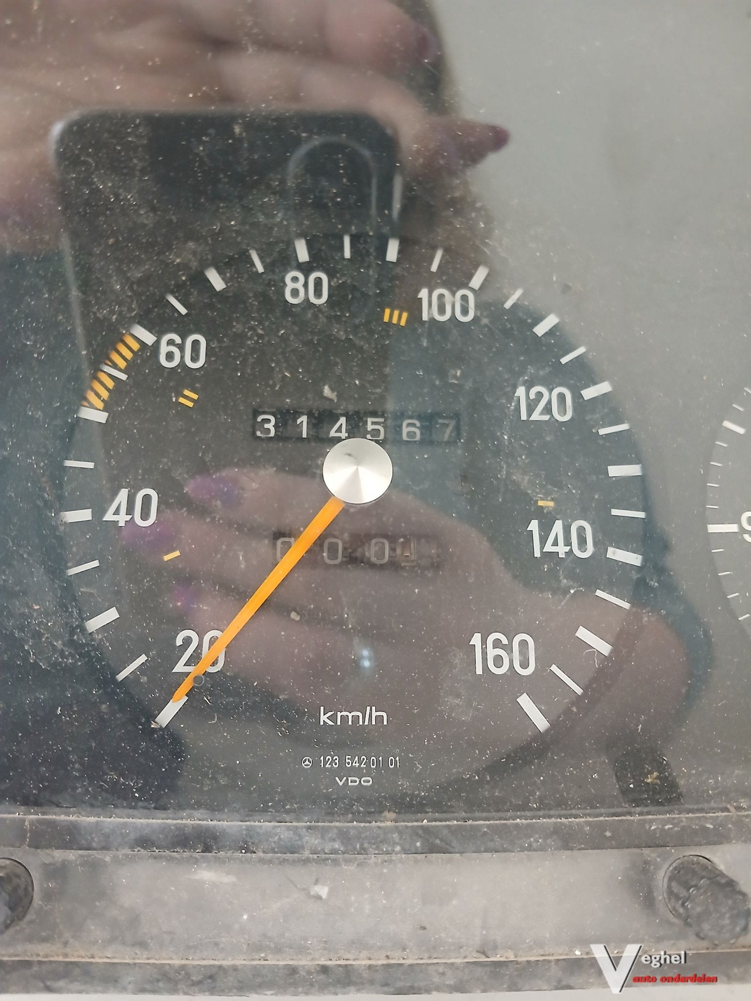 MB W123 2.0D auto Km Tellerklok '76, Gebruikt, -, -, Ophalen of Verzenden