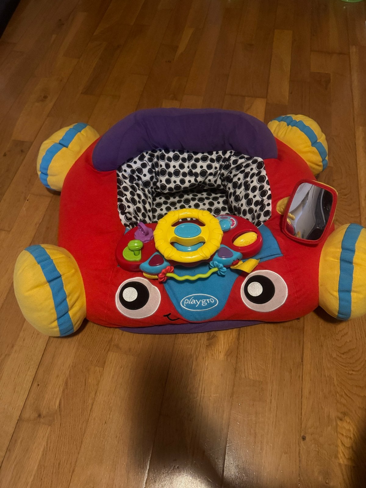 Playgro Baby Autostoel Speelkleed met Geluid en Spiegeltje, Kinderen en Baby's, Ophalen, Zo goed als nieuw, Speelkleed, Met geluid