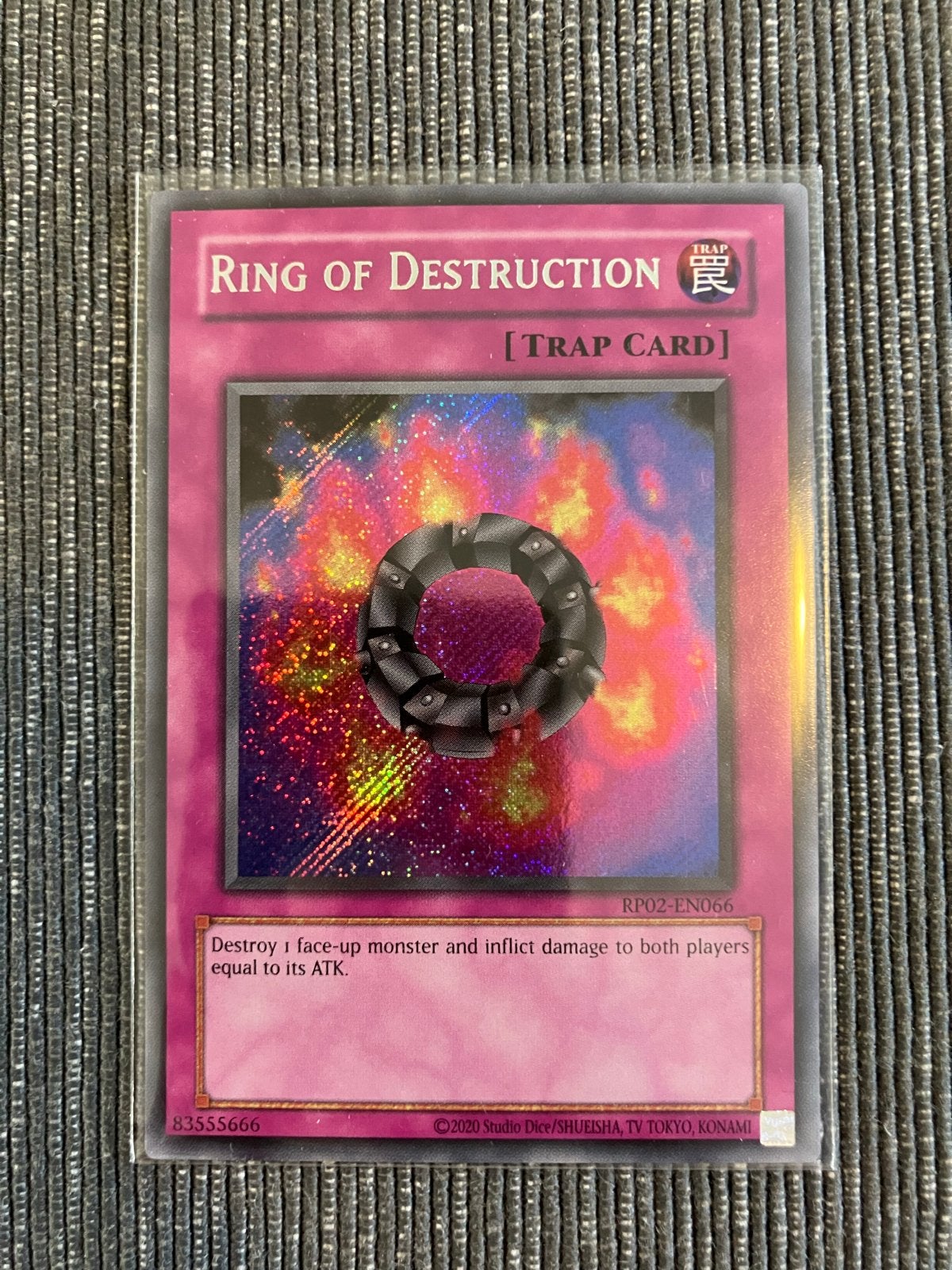 Ring of Destruction Yu-Gi-Oh! Kaart RP02-EN066, Ophalen of Verzenden, Zo goed als nieuw, Losse kaart, Foil