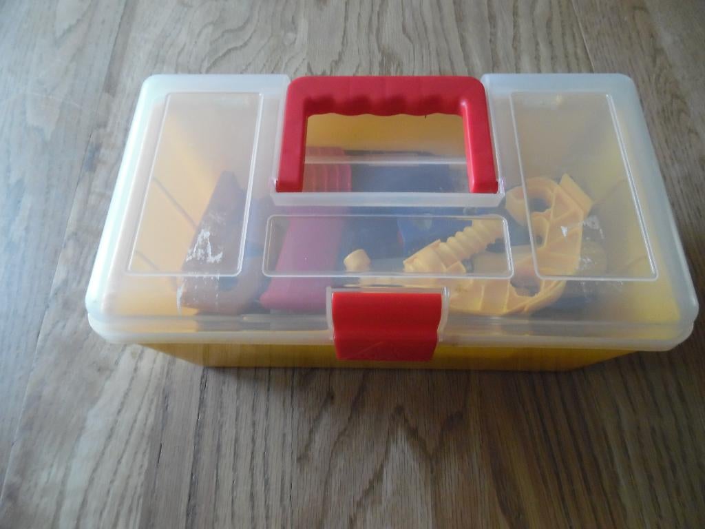 gereedschap kistje voor kids met boormachine en schroeven, Ophalen of Verzenden, Zo goed als nieuw