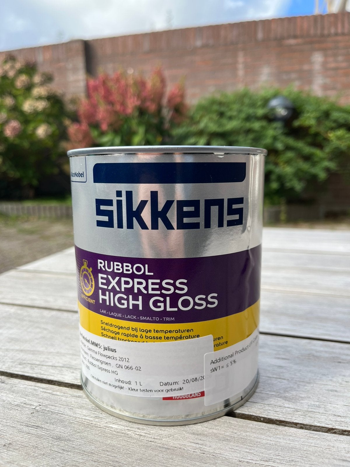 Sikkens Rubbol Express High-Gloss: GN 066-02 Flessengroen, Doe-het-zelf en Verbouw, Verf, Beits en Lak, Nieuw, Ophalen of Verzenden
