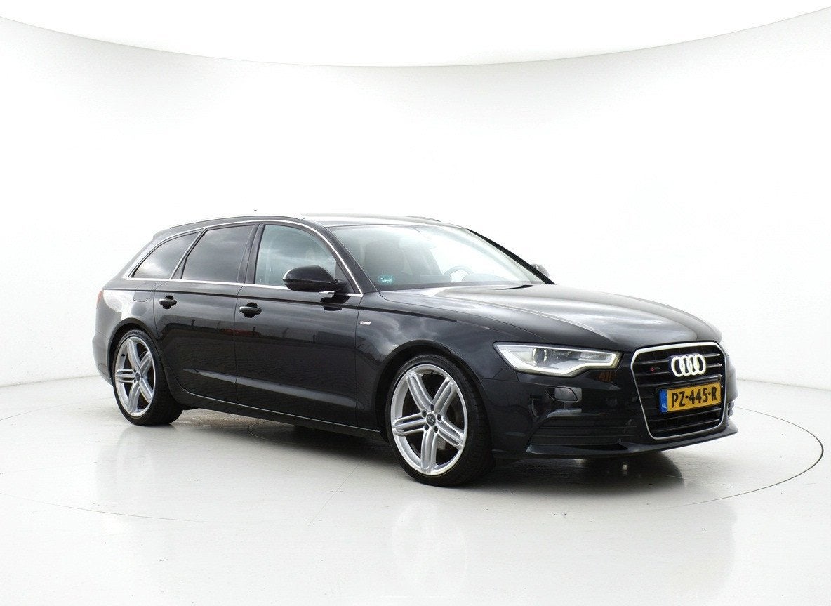 Audi A6 Avant 3.0 TDI Pro Line S-Line-Leer-Xenon-Camera-Memo, Auto's, Euro 5, Zwart, Navigatiesysteem, Zwart