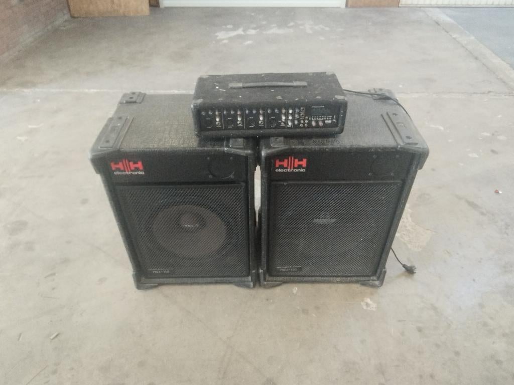 HH Electronic PA set met twee luidsprekers, Ophalen of Verzenden