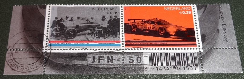 Spyker - 2258 & 2259 - C8 Double - Le Mans - tabs - PNe01-12, Verzenden, Na 1940, Gestempeld