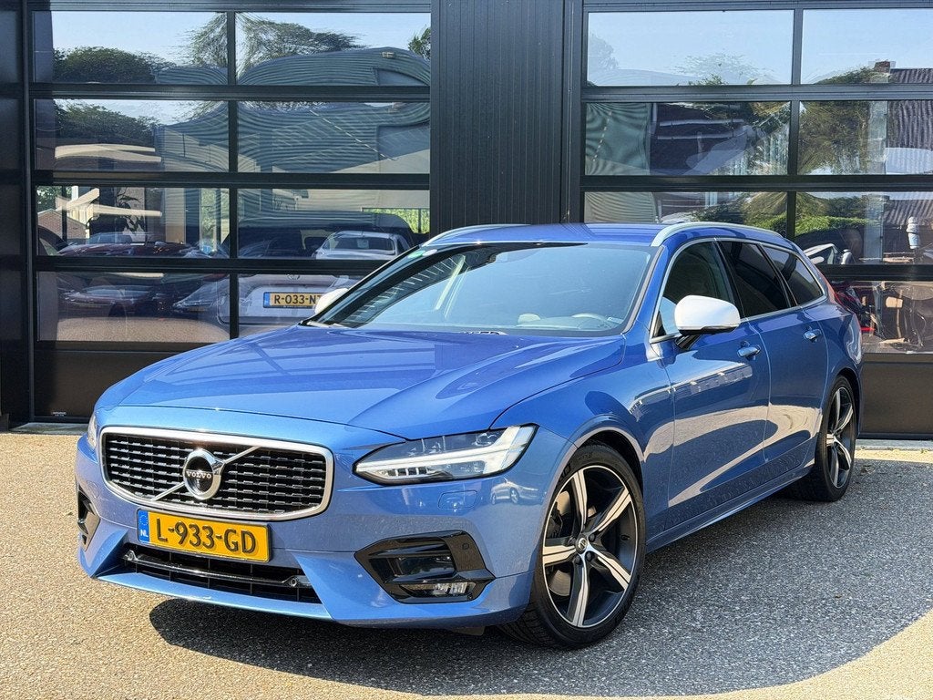 Volvo V90 2.0 T5 R-Design 250 PK Bursting Blue Metallic, Auto's, Volvo, Bedrijf, Te koop, V90, 360° camera, ABS, Achteruitrijcamera