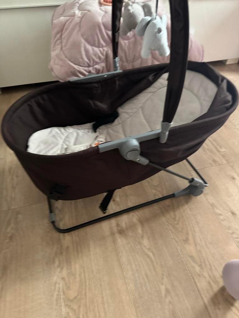 Stokke Wieg/Reisbedje - Bruin, Ophalen of Verzenden, Zo goed als nieuw