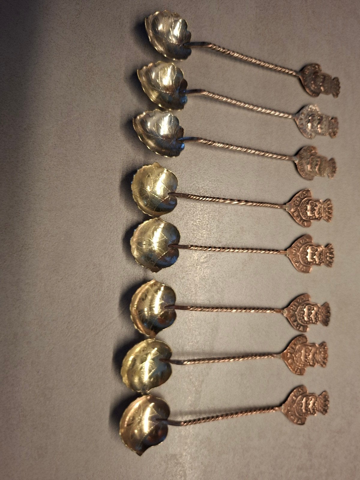 Te Koop aangeboden.Oude koper & zilveren lepeltjes & vorkjes, Ophalen of Verzenden