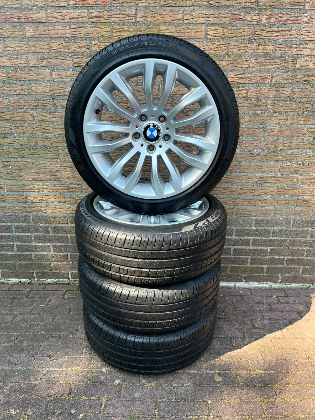 BMW X1 E84 / F30/31, 18 inch, Styling 321 velgen, 225/45R18, Ophalen, 18 inch, Gebruikt, Banden en Velgen